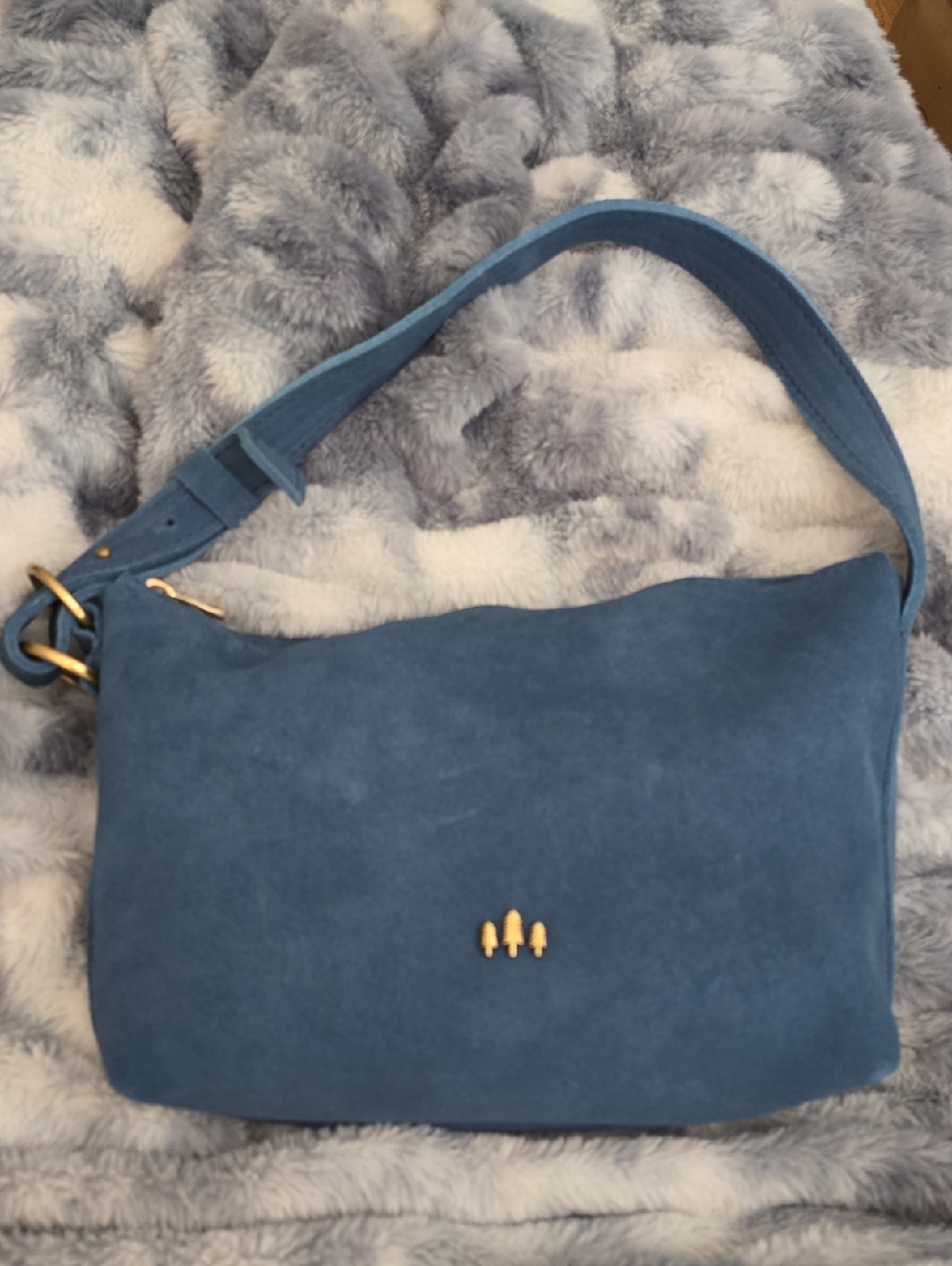 NWOT! Portland Leather Goods, Small Slouchy Shoulder Bag, Mariner Blue